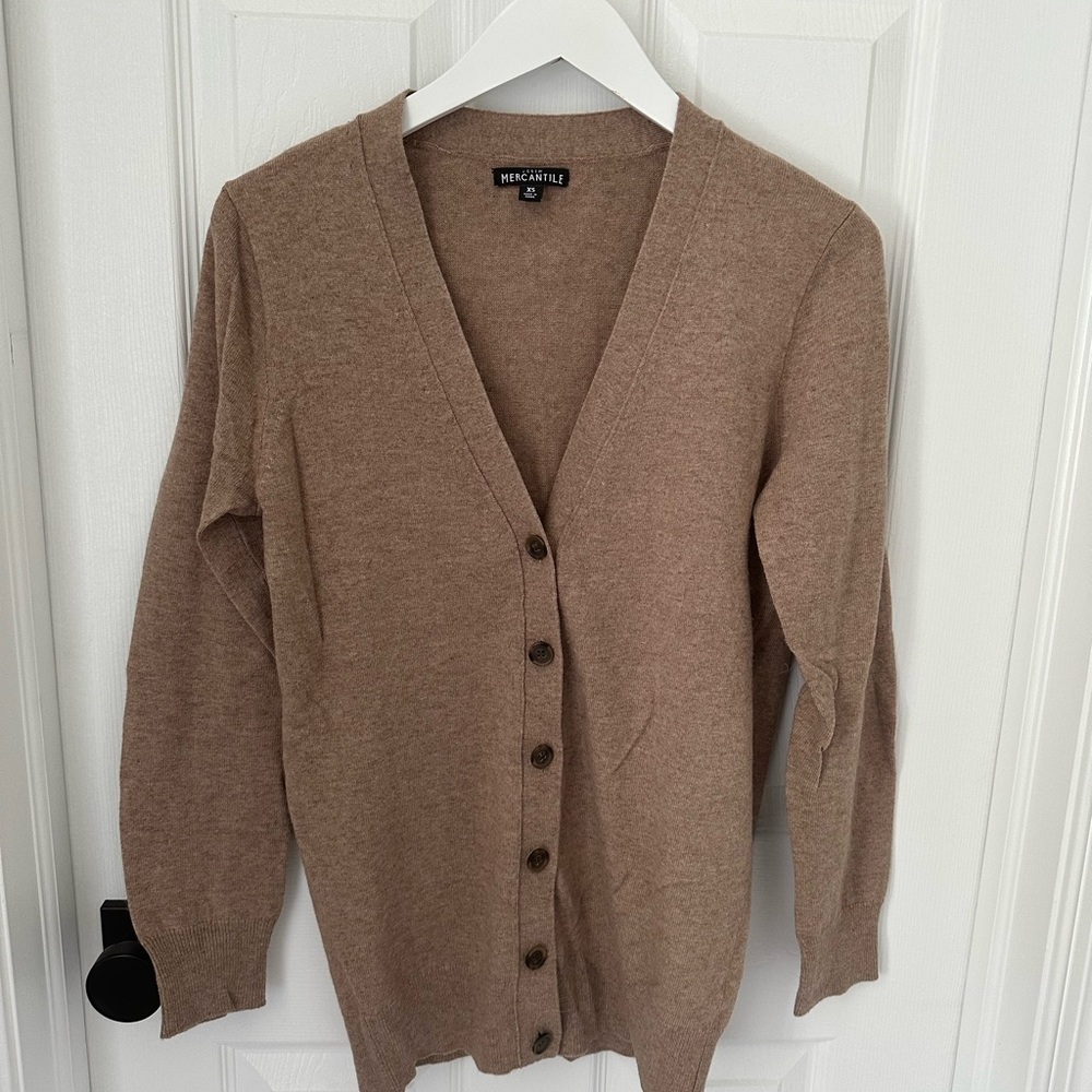 J. Crew Women's Tan Cardigan Sweater